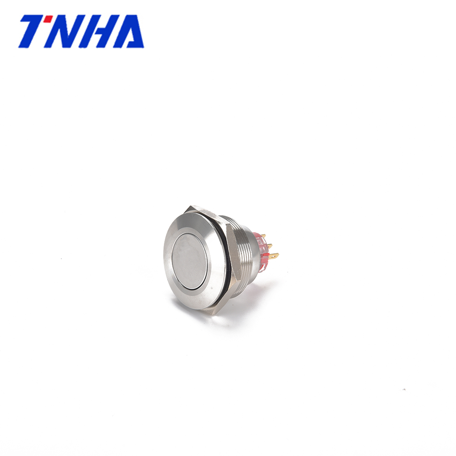 30mm LED Light Flat Metal Push Button Reset