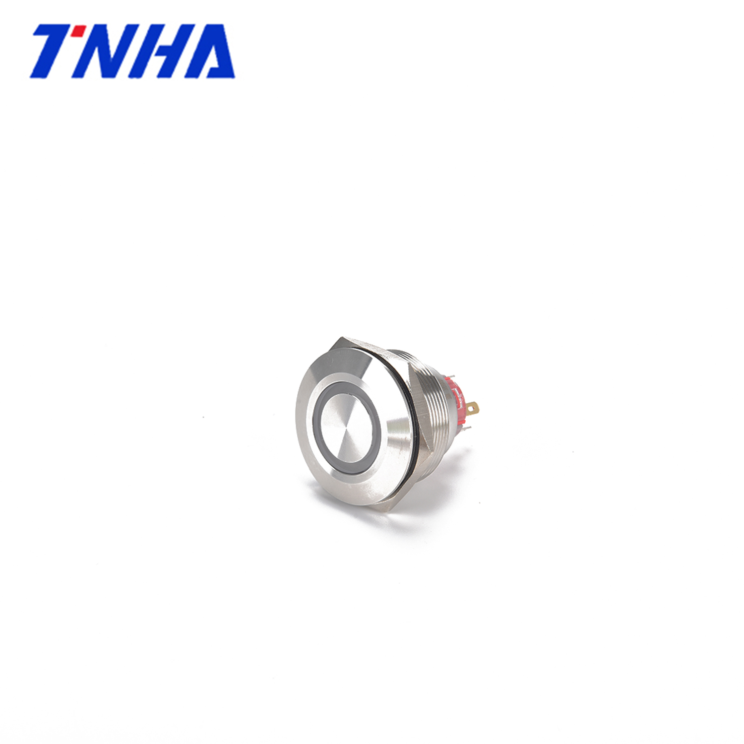 30mm LED Light Flat Metal Push Button Reset