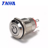 TH12A-P10FDY DC 12V-36V IP65 12mm Waterproof Flat Led Illuminated Metal Push Button Power Momentary Pushbutton Switch with Light