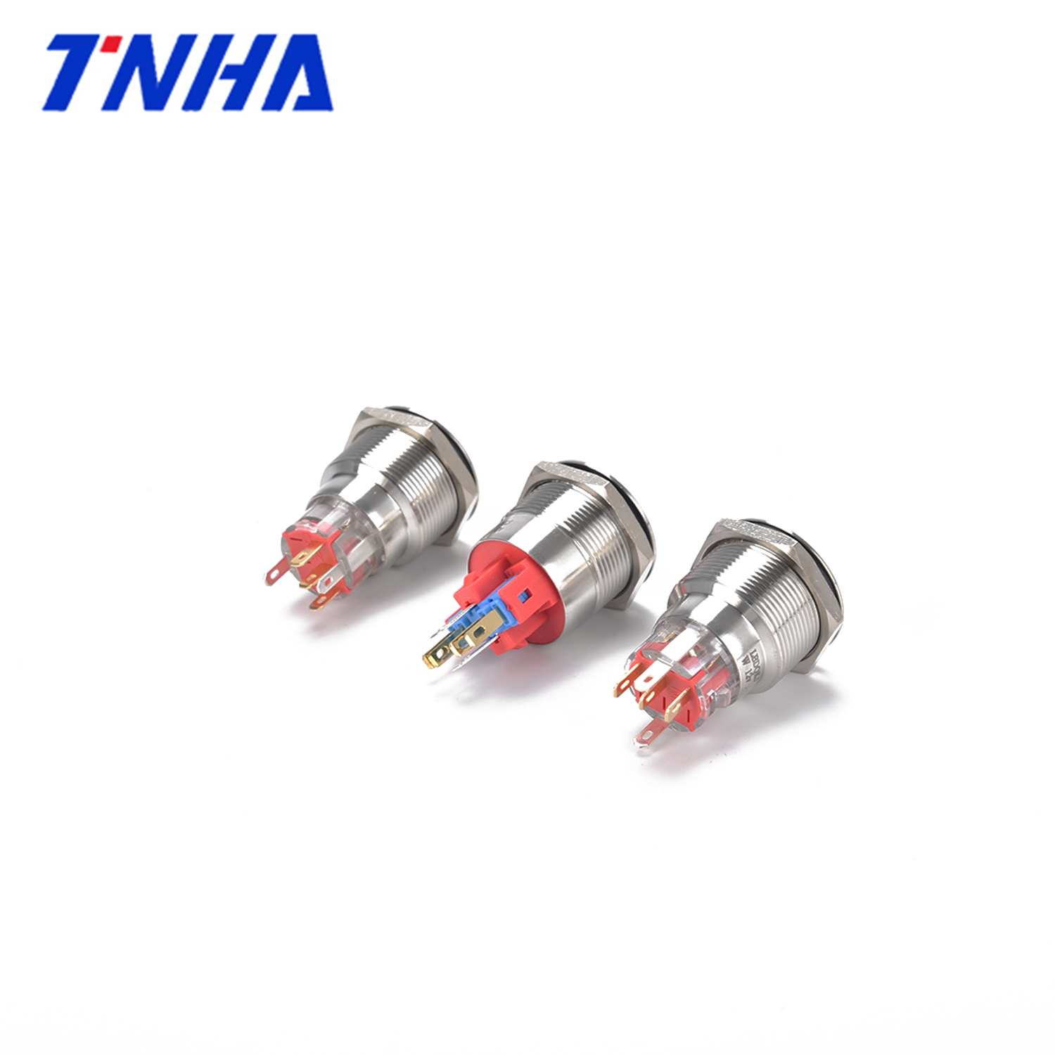 Pushbutton Customizable Plastic On-off Switch with Led Indicator