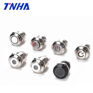 TNHA12 IP65 12mm Waterproof Led Illuminated Metal Push Button