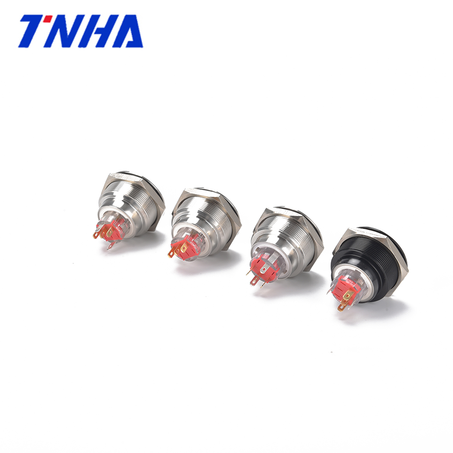 30mm LED Light Flat Metal Push Button Reset