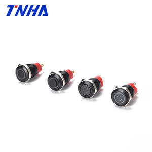 IP65 16mm Good Quality Black Metal Pushbutton Switch