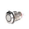 H12A-P10FE DC 12V-36V IP65 12mm Black Waterproof Flat Led Illuminated Metal Push Button
