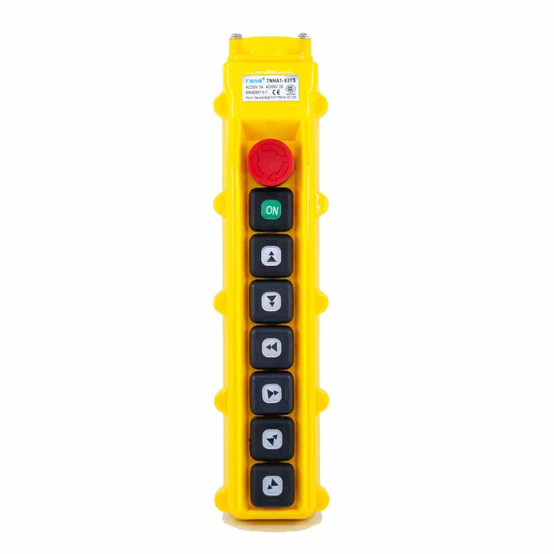 TNHA1-63YS Automatic Reset Button Crane Push Button With Emergency Stop